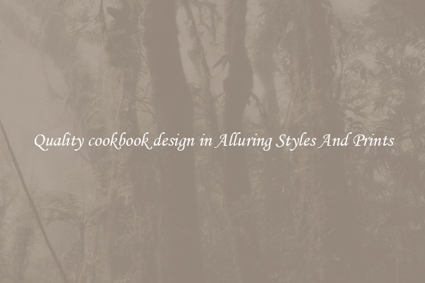 Quality cookbook design in Alluring Styles And Prints