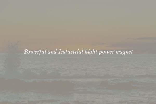 Powerful and Industrial hight power magnet