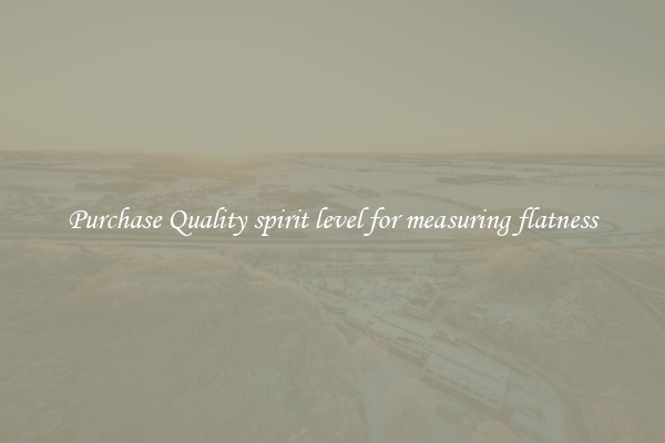 Purchase Quality spirit level for measuring flatness
