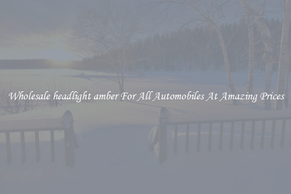 Wholesale headlight amber For All Automobiles At Amazing Prices