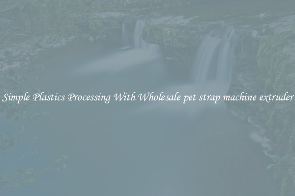 Simple Plastics Processing With Wholesale pet strap machine extruder