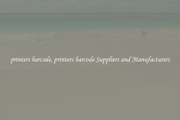 printers barcode, printers barcode Suppliers and Manufacturers