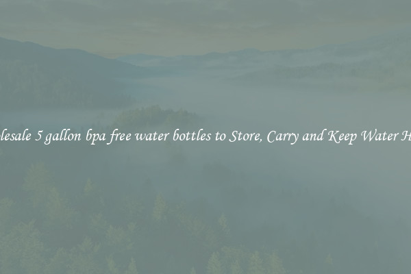 Wholesale 5 gallon bpa free water bottles to Store, Carry and Keep Water Handy