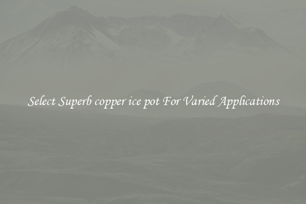 Select Superb copper ice pot For Varied Applications