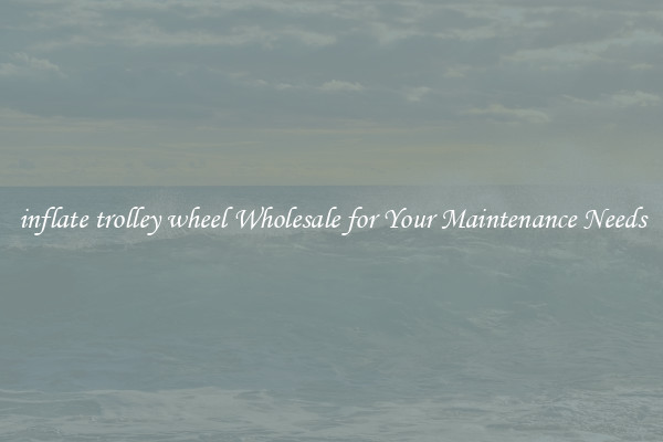 inflate trolley wheel Wholesale for Your Maintenance Needs