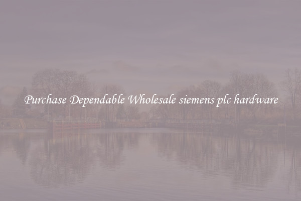 Purchase Dependable Wholesale siemens plc hardware
