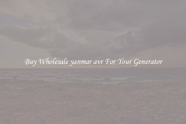 Buy Wholesale yanmar avr For Your Generator