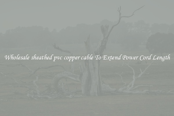 Wholesale sheathed pvc copper cable To Extend Power Cord Length