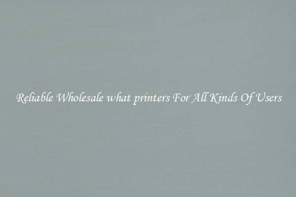 Reliable Wholesale what printers For All Kinds Of Users