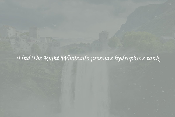 Find The Right Wholesale pressure hydrophore tank