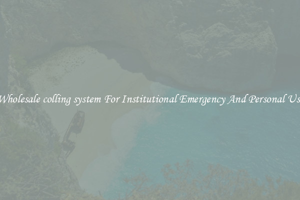 Wholesale colling system For Institutional Emergency And Personal Use