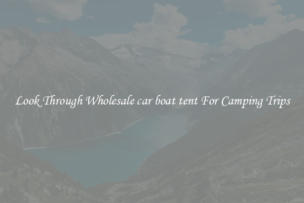 Look Through Wholesale car boat tent For Camping Trips